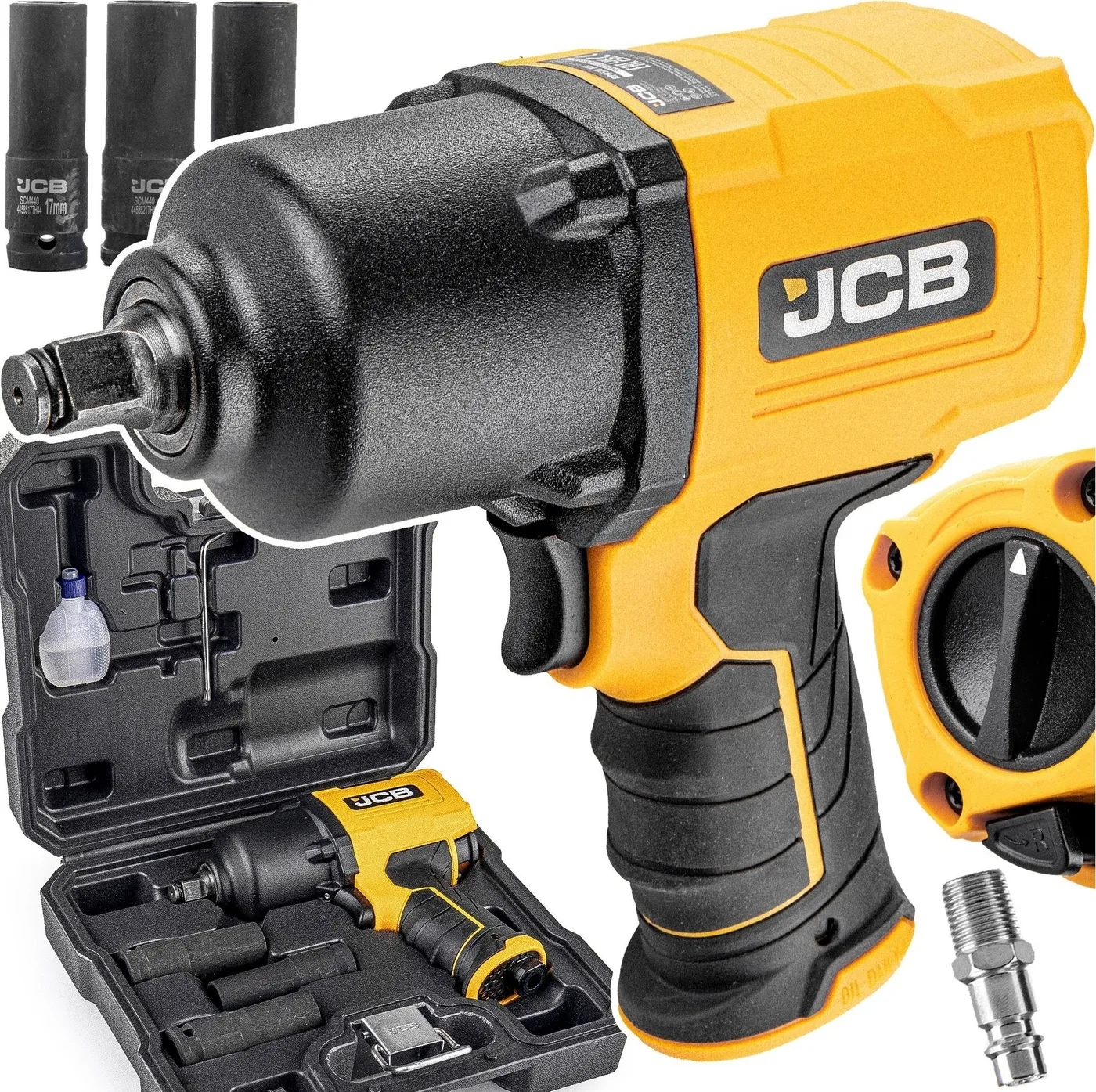 Schlagschrauber JCB PNEUMATIC WRENCH 1/2" 1450 Nm + Steckschlüsseleinsätze