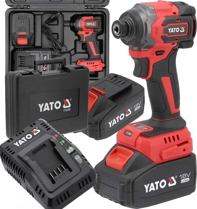 Yato Schlagschrauber – Akku-Schlagschrauber 230 Nm, 18 V + Akku 1x 4 Ah + Ladegerät YATO