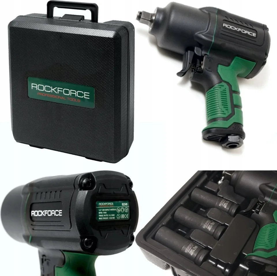 Rockforce Schlagschrauber – Druckluftschrauber 1450 Nm 1/2" TWIN HAMMER