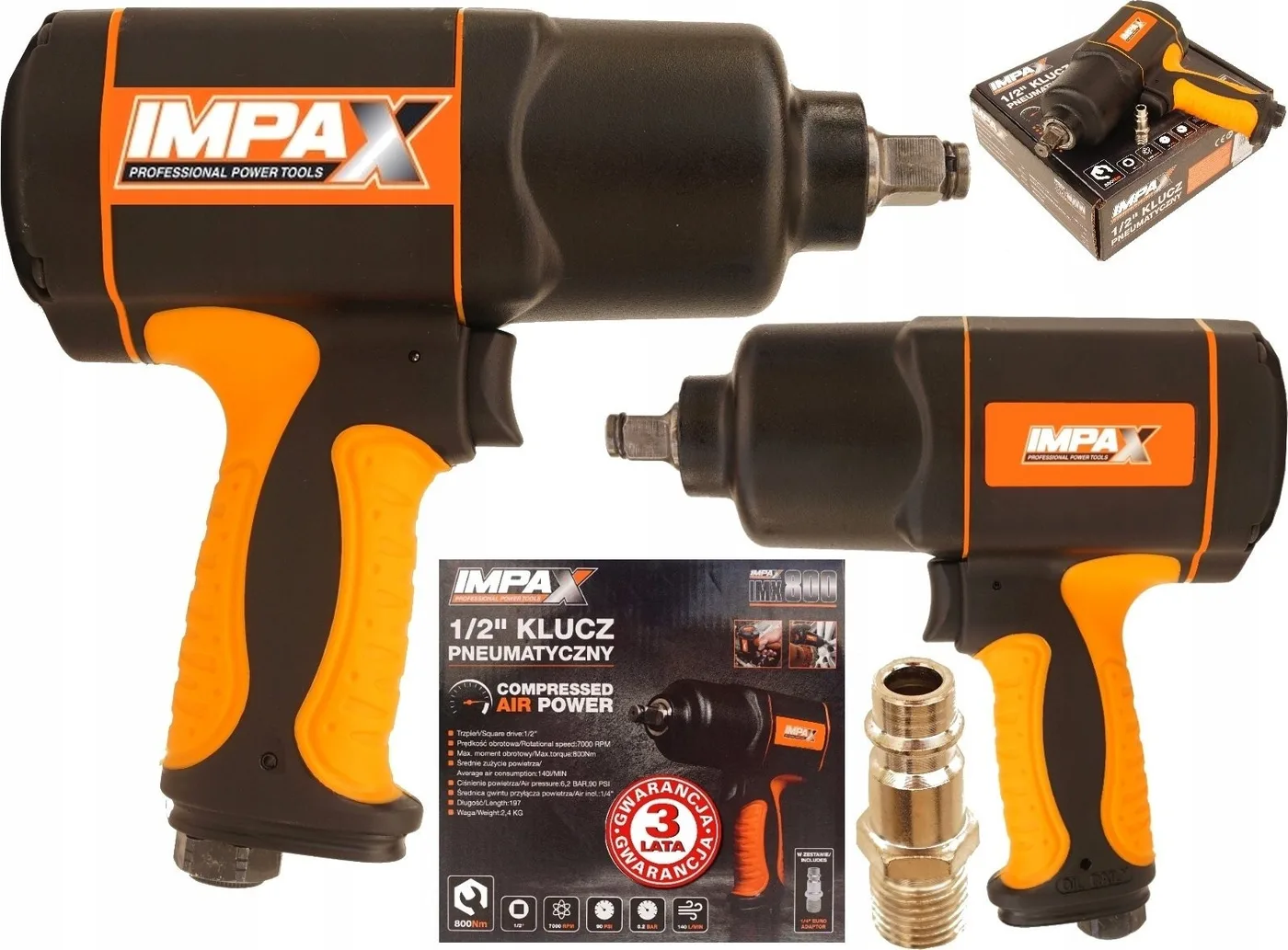 Nuair-Schlagschrauber – PNEUMATISCHER SCHLAGSCHRAUBER 1/2"  800 Nm IMPAX