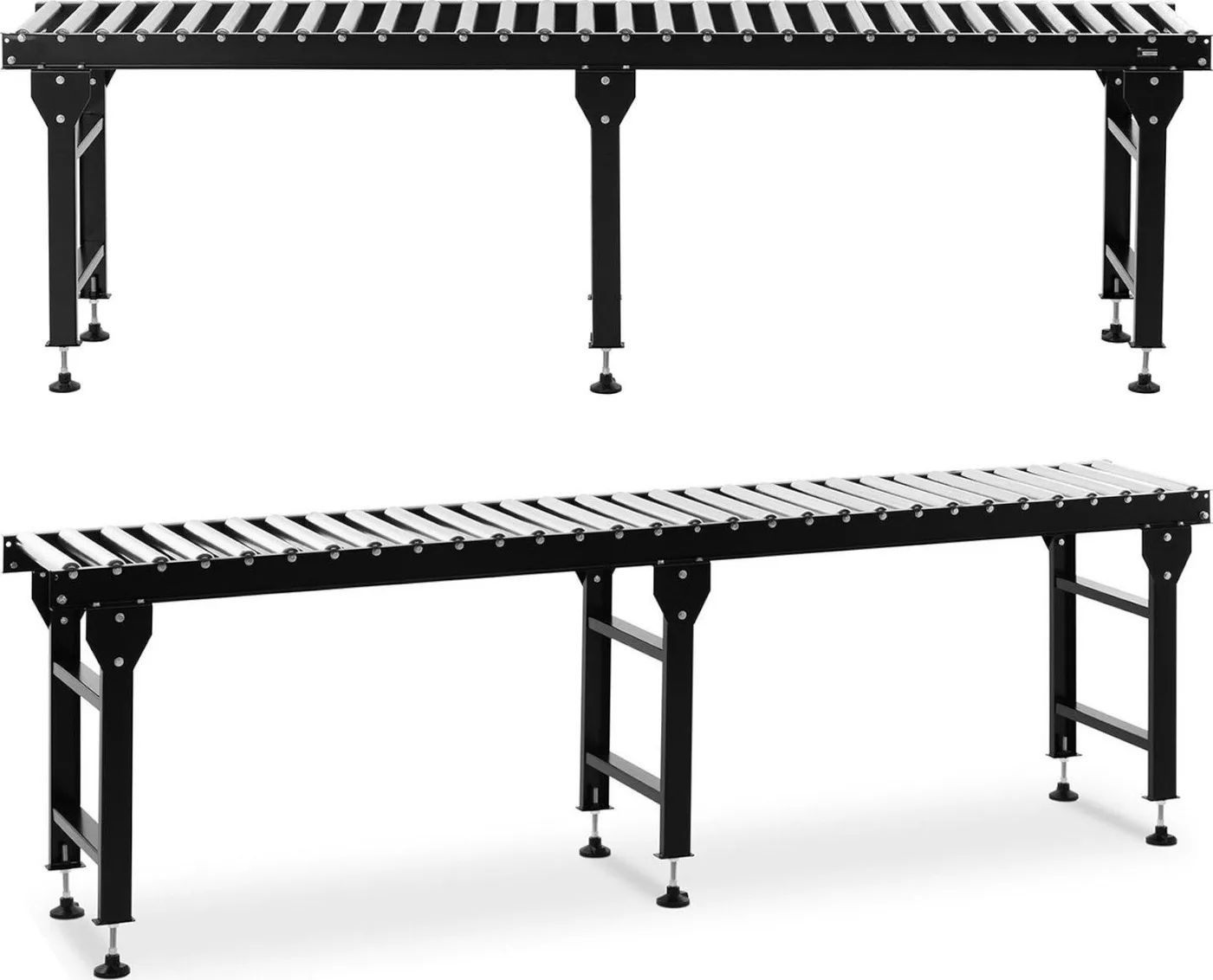 MSW Transportrollentisch mit 30 Rollen für bis zu 400 kg, 300 x 51 x 96 cm Transportrollentisch mit 30 Rollen für bis zu 400 kg