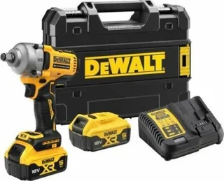 Dewalt-Schlagschrauber DEWALT.SCHLAGSCHRAUBER 1/2" 18 V 812 Nm 2x5,0 Ah 4 Gänge TSTAK SICHERUNGSRING DCF891P2T