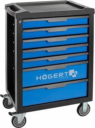 Högert Technik HOGERT-Werkzeugschrank mit 7 Schubladen und Schubladenöffnungssperre
