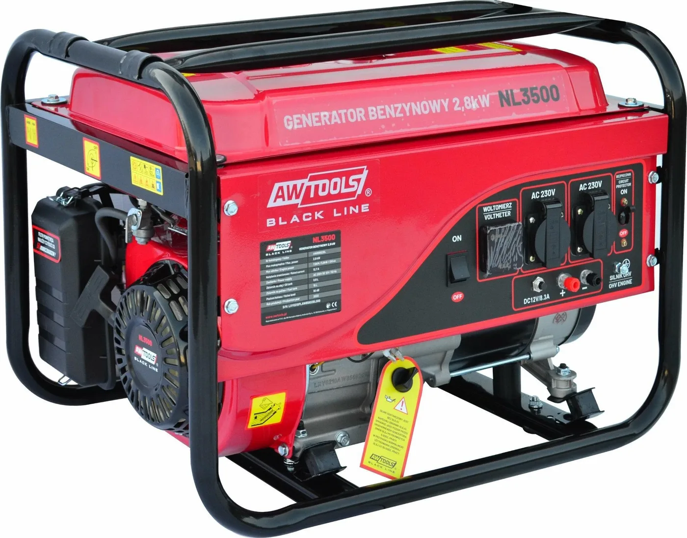 Stromaggregat AWTools AWTOOLS BENZIN-GENERATOR 2,8 kW 230 V BLACK LINE