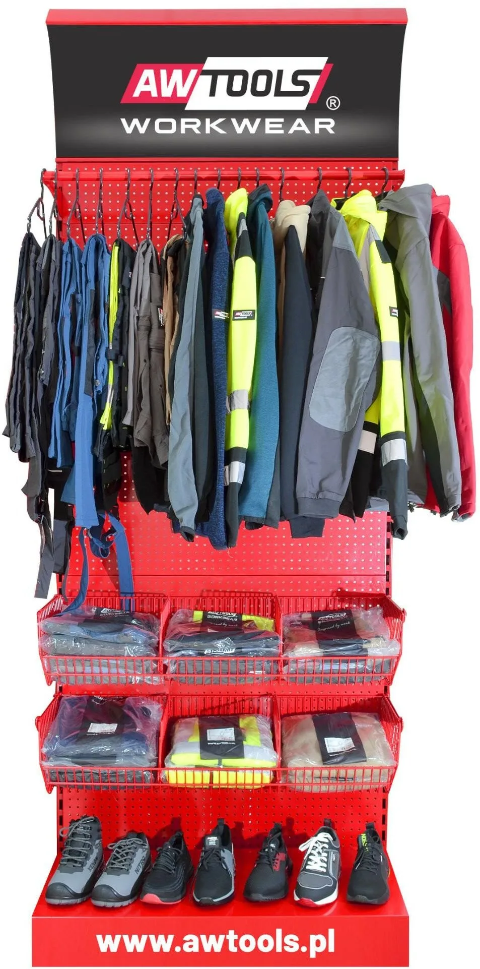 AW WORKWEAR-AUSSTELLUNGSREGAL
