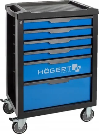 Högert Technik HOGERT-WERKZEUGKASTEN MIT 6 SCHUBLADEN UND SCHUBLADENÖFFNUNGSVERRIEGELUNG