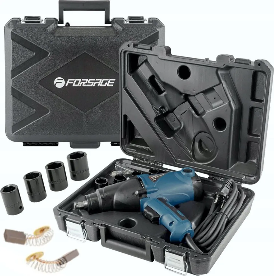 Forsage Schlagschrauber Elektrischer Schlagschrauber 1/2" 500 Nm 1010 W + Steckschlüsseleinsätze
