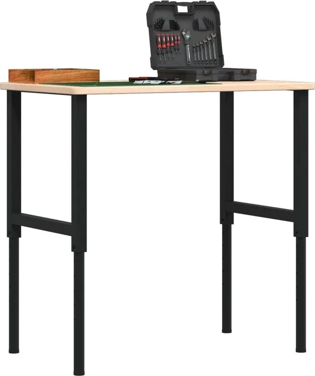 vidaXL vidaXL Arbeitstisch, 100 x 60 x (71,5–98) cm, rechteckig, Eichenholz