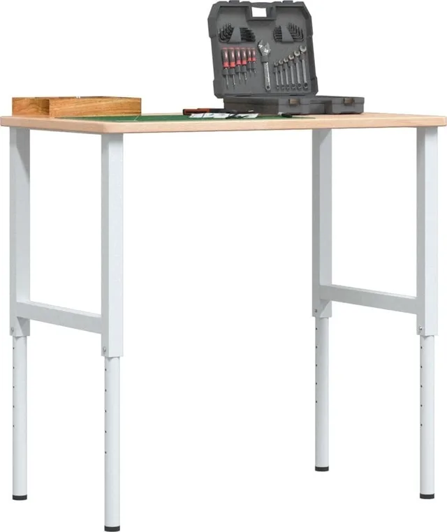 vidaXL vidaXL Arbeitstisch, 100 x 60 x (71,5–98) cm, Eichenholz, rechteckig