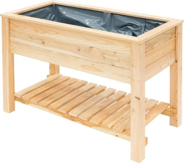 Westmann Westmann Hochbeet „Emily“ aus Lärchenholz mit Ablage „Natura“ 120 x 65 x 75 cm