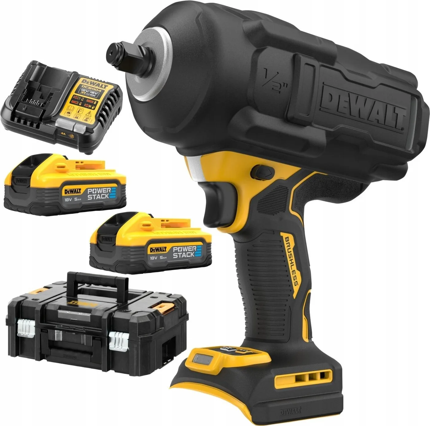 Dewalt-Schlagschrauber DEWALT SCHLAGSCHRAUBER 1/2" 18 V DCF961H2G 1626 Nm 2x5,0 Ah GFN TSTAK