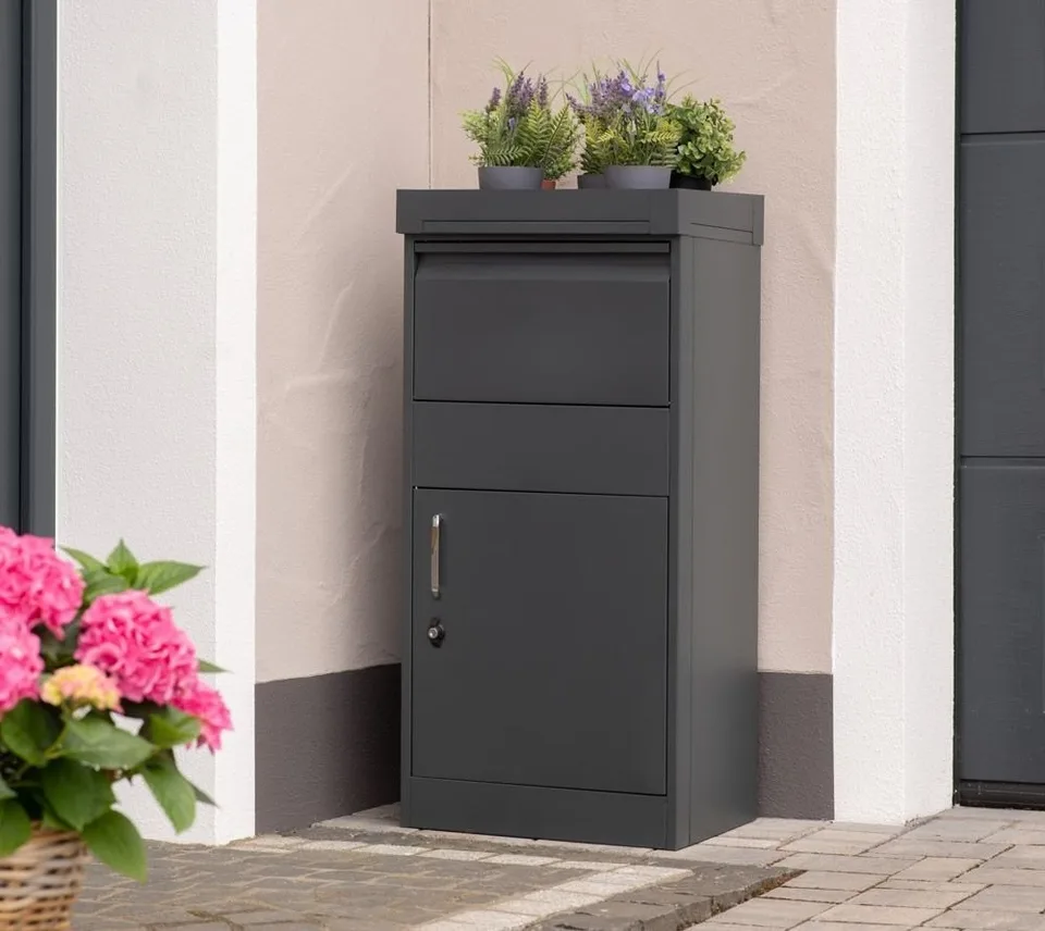 Westmann Westmann Stahl-Paketbox Piet Anthrazit 50 x 37 x 105 cm