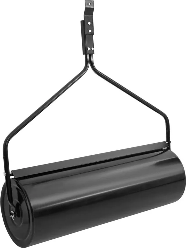 vidaXL Rasenwalze, schwarz, 63 l, Eisen