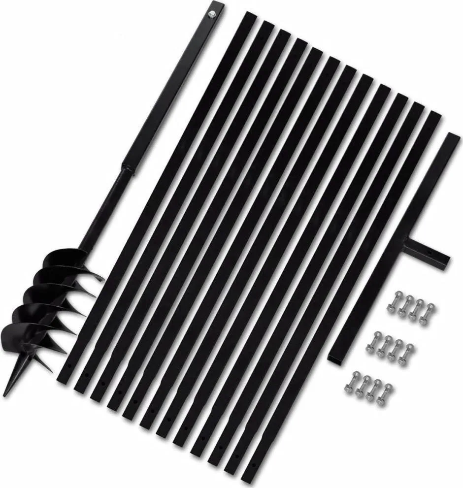 vidaXL Erdbohrer mit Griff, 120 mm, mit Verlängerungsrohr, 13 m, Stahl
