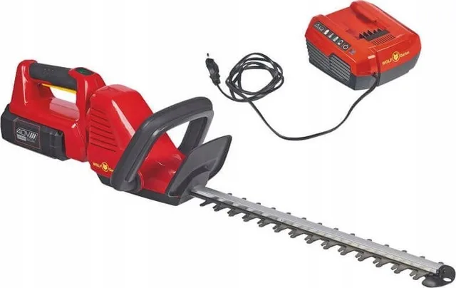 Wolf-Garten WOLF-Garten Akku-Heckenschere LYCOS 40/600 H Set, 40 Volt (rot/schwarz, Li-Ionen-Akku 2,5 Ah)