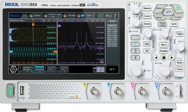 Rigol DHO804 – Digitales Oszilloskop, 70 MHz, 4 analoge Kanäle, 1 EXT-Kanal