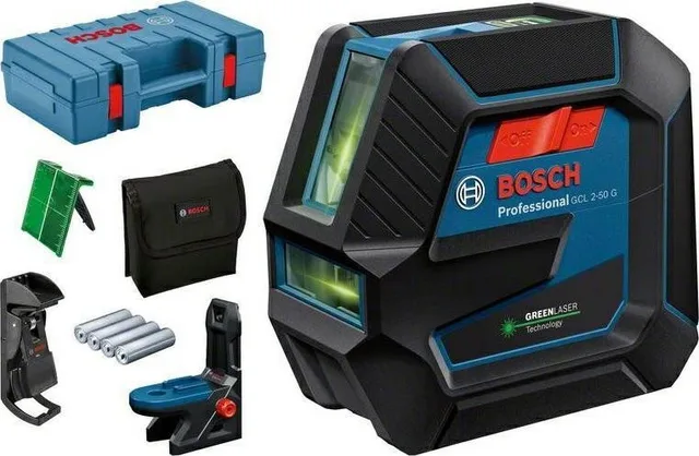 Bosch GCL 2-50 G+RM10+Deckenhalterung+Zielscheibe+Tasche