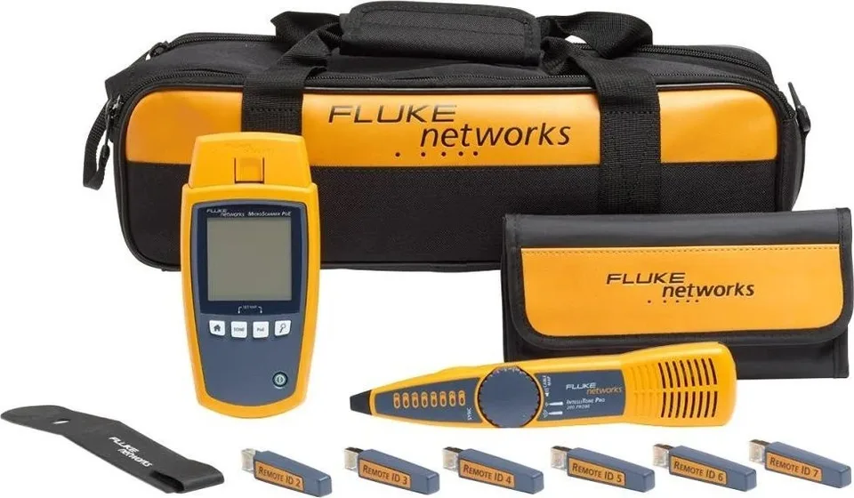 Fluke Networks FLUKE FL-MS-POE-KIT MicroScanner PoE-Kabelprüfungstester mit zusätzlichem Zubehör