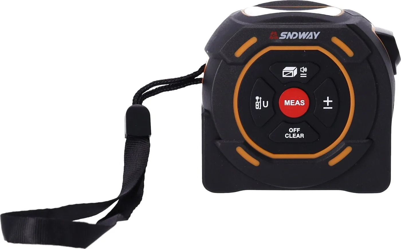 Hedo Laser-Entfernungsmesser + SNDWAY SW-TM60 Maßband – rot