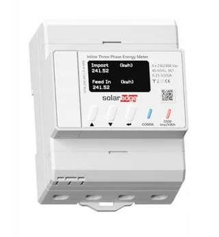SolarEdge-Stromzähler mit Energy Net-Kommunikationsunterstützung, 1-phasig/3-phasig, 230/400 V, 65 A