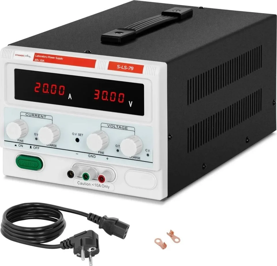 Stamos Soldering LED-Laborstromversorgung für den Service 0–30 V, 0–20 A, 600 W