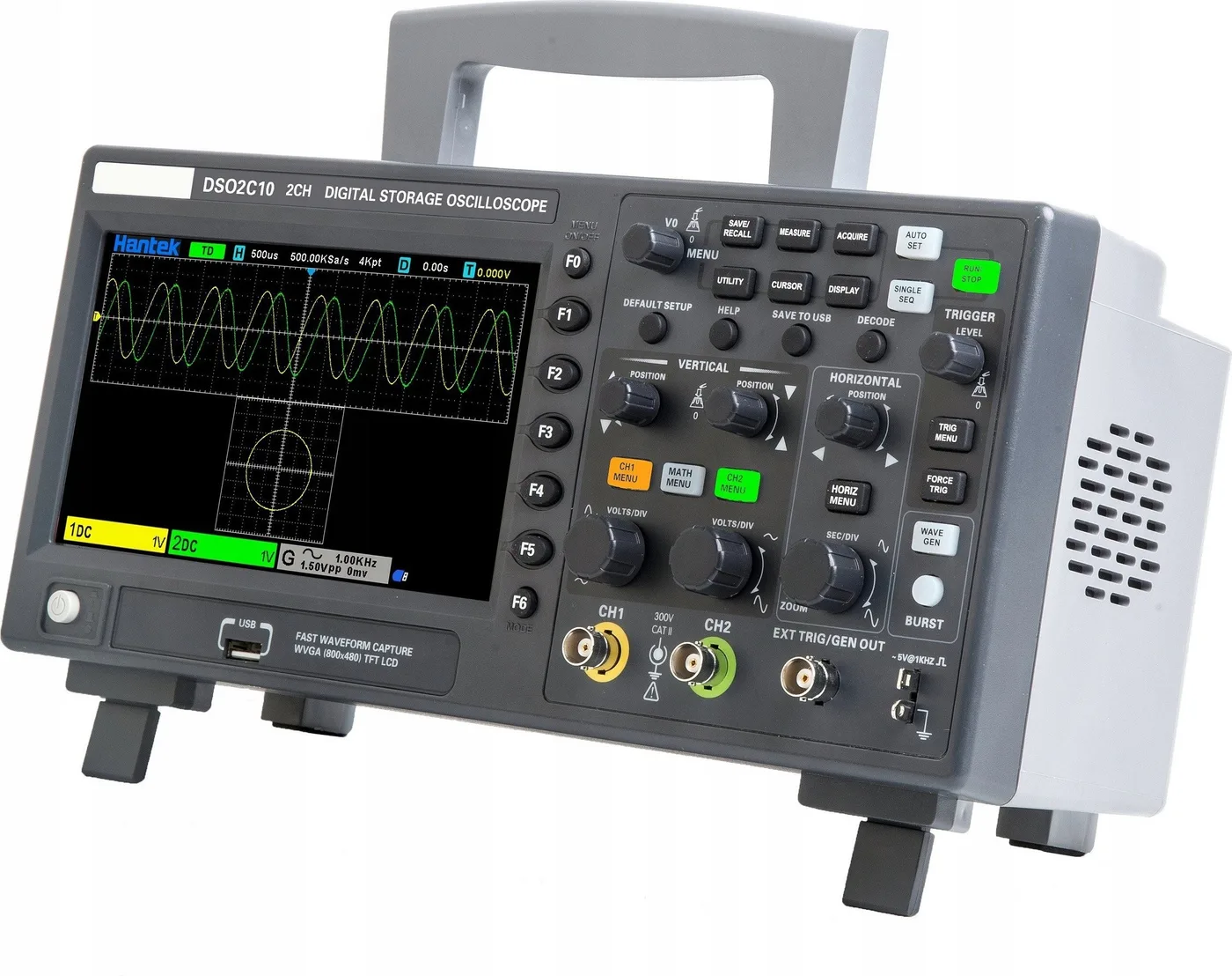 Hantek DSO2C10 – 2-Kanal-Oszilloskop mit 100 MHz