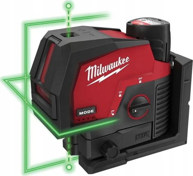 Milwaukee Akku-Lasernivelliergerät M12 CLLP-0C, grün, Milwaukee