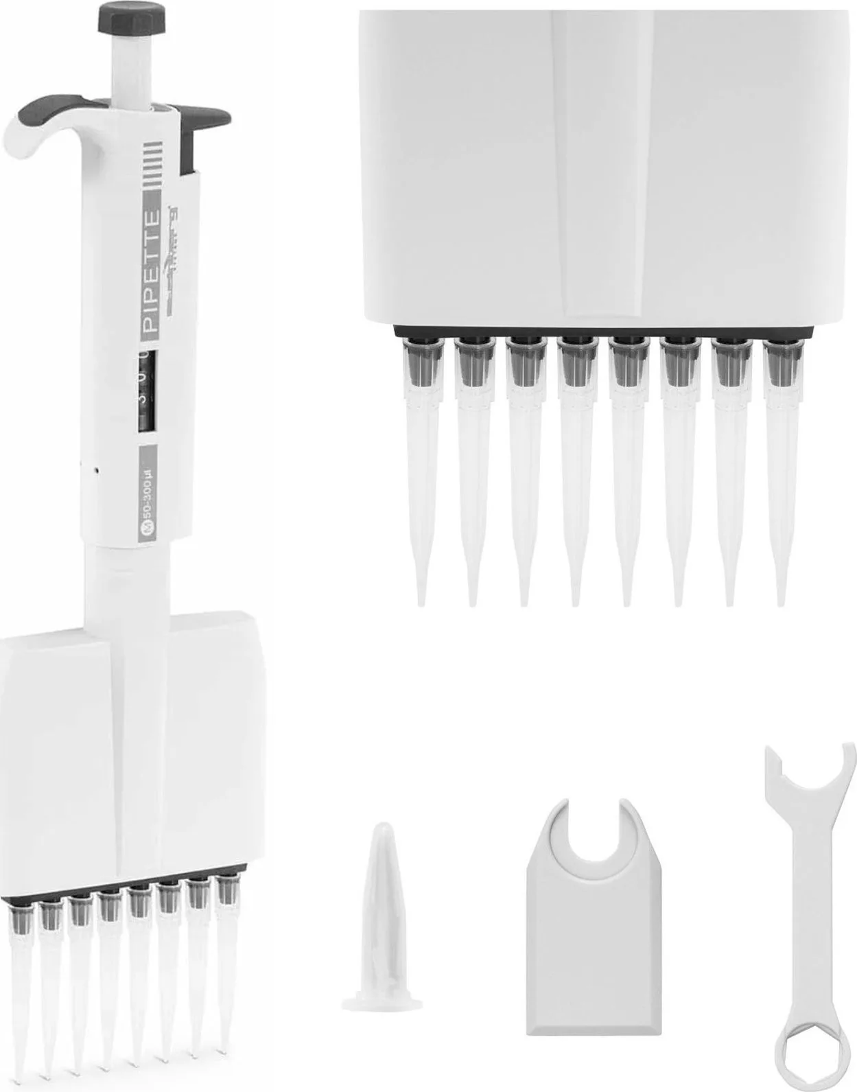Steinberg 8-Kanal-Handpipette für den Laborgebrauch, 0,05–0,3 ml 8-Kanal-Handpipette für den Laborgebrauch, 0,05–0,3 ml