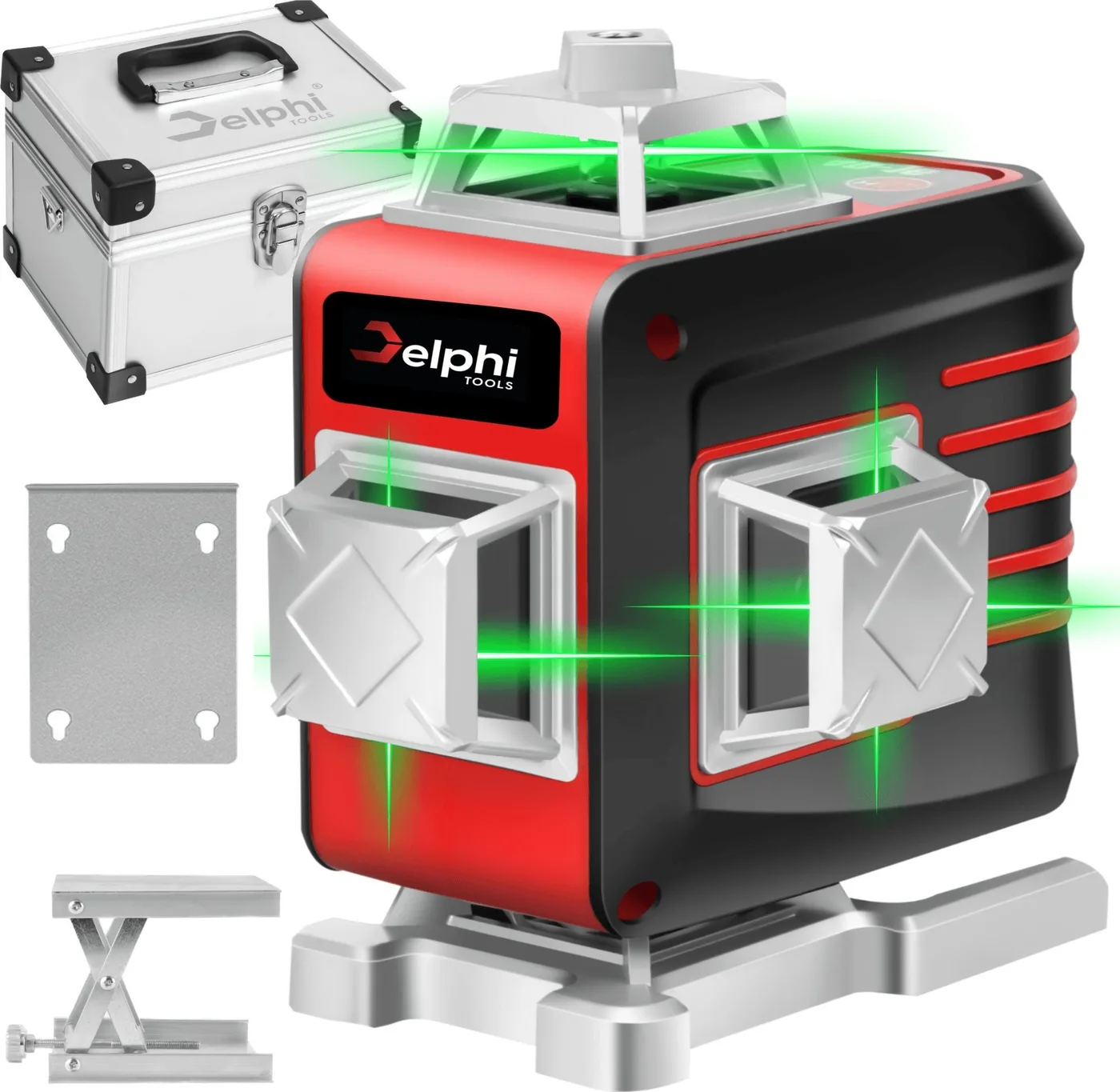 Delphi Tools 16-Linien-Kreuzlaser, 360°-Laserwasserwaage, 4D-Selbstnivellierung