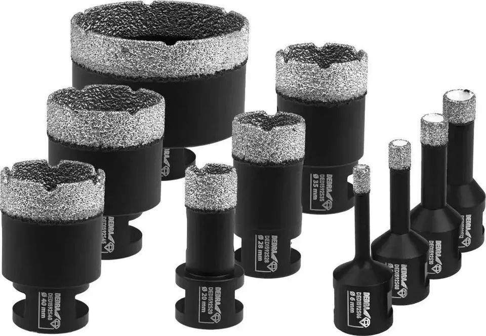 Dedra Diamantbohrerset VB 6, 8, 10, 12, 20, 28, 35, 40, 45, 68 mm