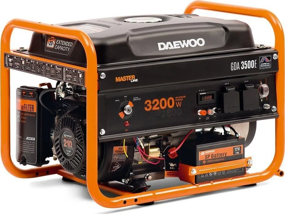 Daewoo-Stromaggregat GDA 3500E, 3200 W, einphasig