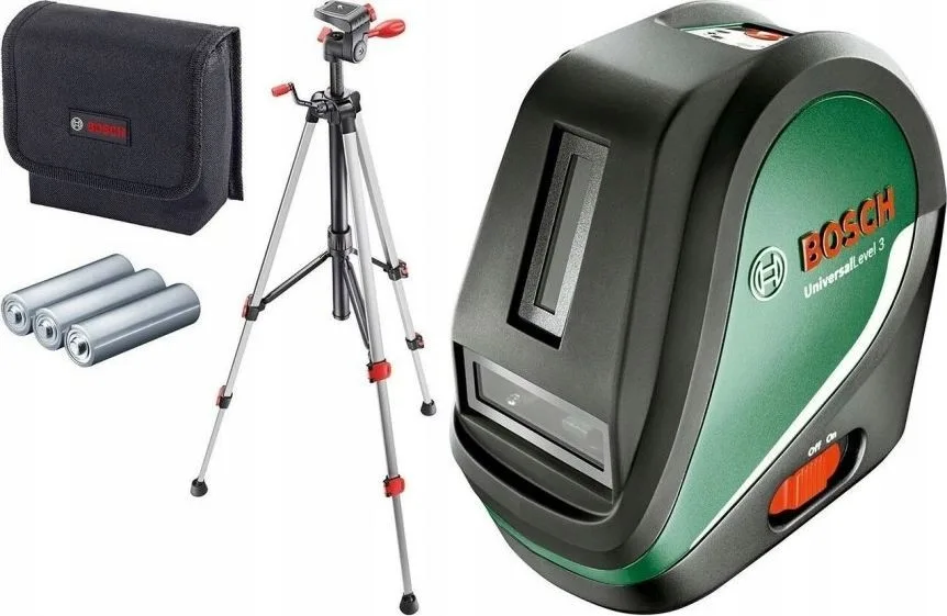 Bosch UniversalLevel 3 Kreuzlinienlaser-Set, rot, 10 m