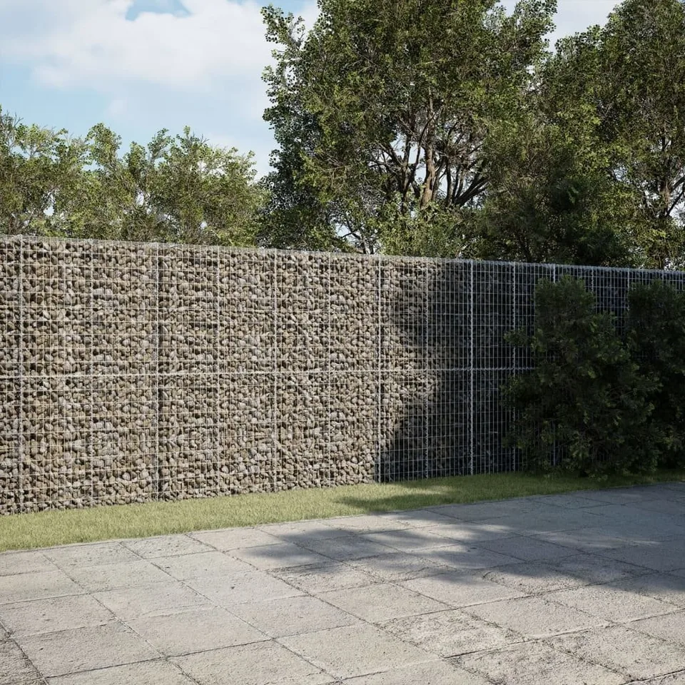 vidaXL vidaXL Gabionenkorb mit Deckel, 500 x 50 x 200 cm, verzinktes Eisen