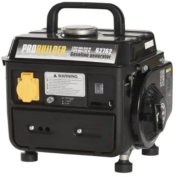 Benzingenerator PROBUILDER 62762, max. Leistung 720 W, Nennleistung 650 W, Tankinhalt 4,2 l,