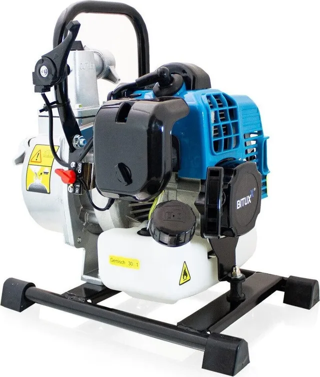 Bituxx Benzinbetriebene Pumpe/Motorpumpe 32 cm³ Motorpumpe für den Garten 100 l/min