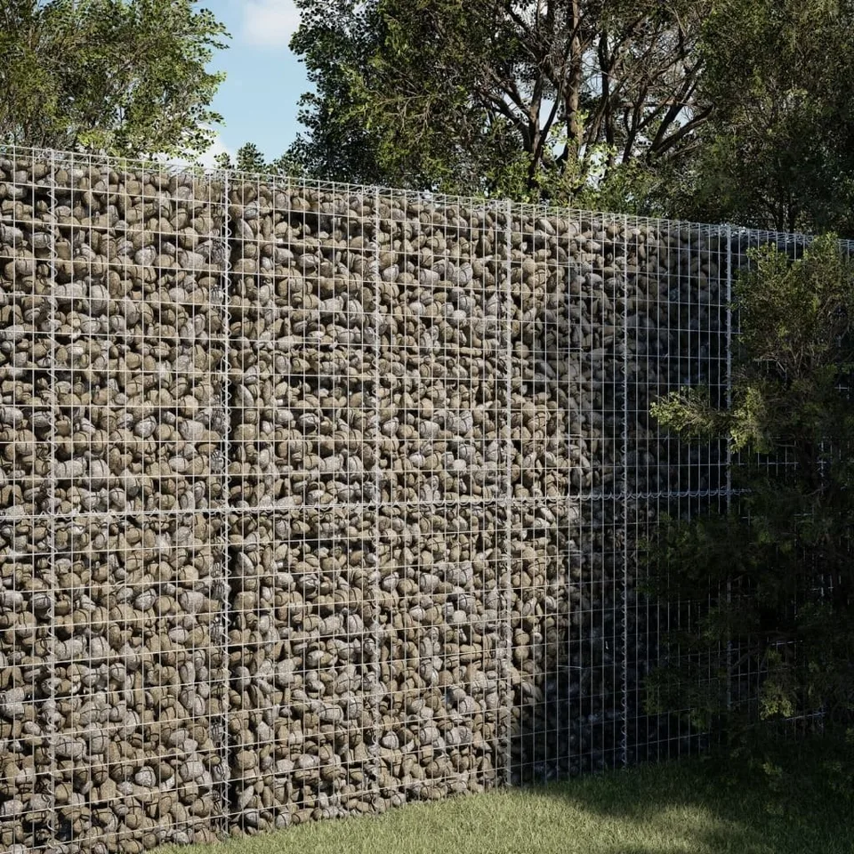 vidaXL vidaXL Gabionenkorb mit Deckel, 150 x 100 x 200 cm, verzinktes Eisen
