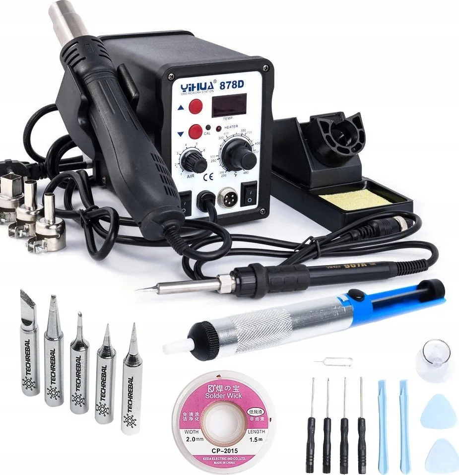 Techrebal Lötstation-Set Yihua 878D Schraubendreher KIT2