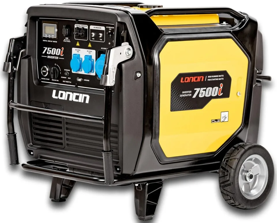 Loncin LC7500I Inverter-Stromaggregat 230 V, 7,5 kW, Estart – Anlasser Atlas Copco P6000I – Ewim