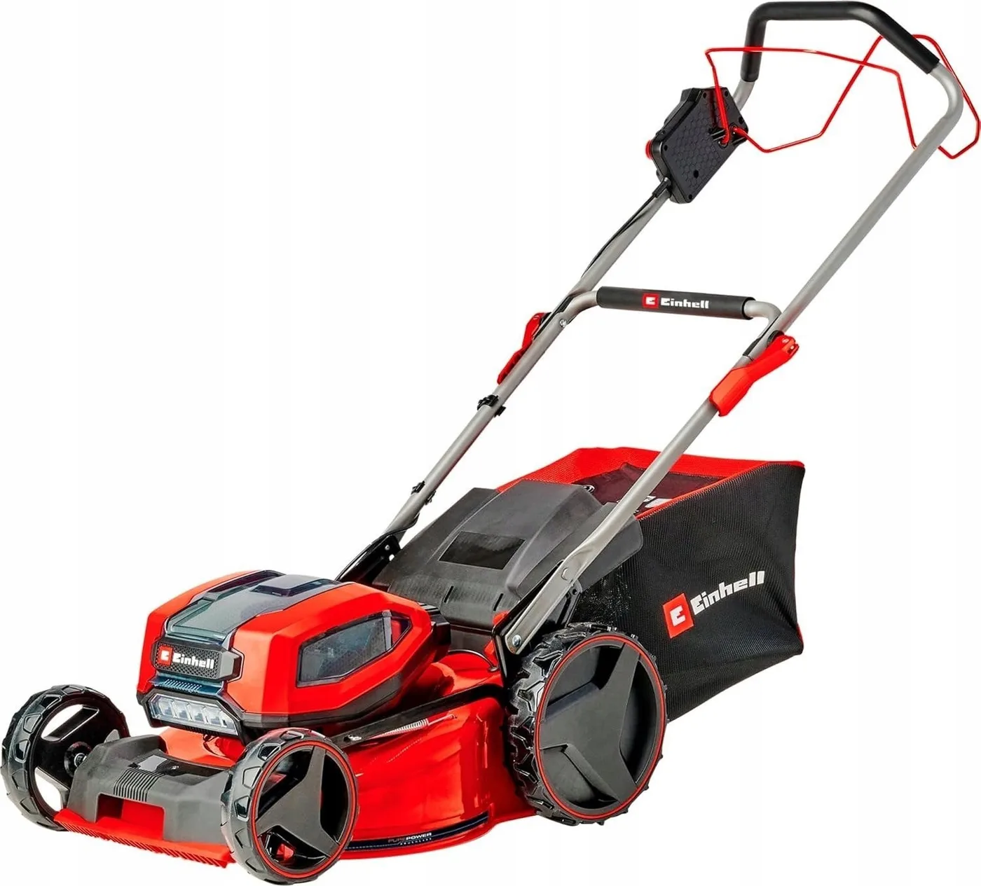 Einhell Professional Akku-Rasenmäher GP-CM 36/47 S Li BL, 36 Volt (2×18 Volt) (rot/schwarz, 4× Li
