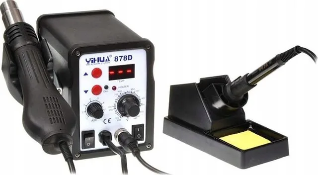 Techrebal 2-in-1-Lötstation Yihua 878D mit Heißluftfunktion Hotair 700 W