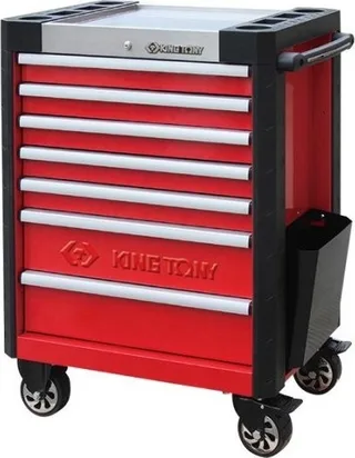 King Tony KT WORKSHOP TROLLEY 7 SCHUBLADEN 368 ROT. 87B34-7BSA-RG+937 365-MRVD%%