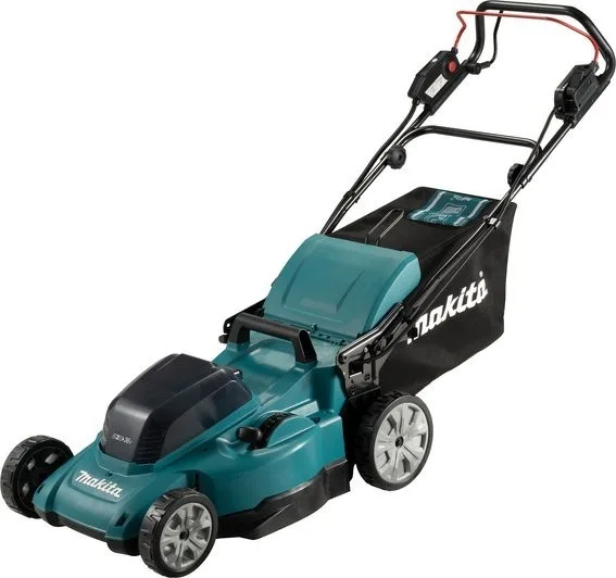 Makita-Akku-Rasenmäher MAKITA.KOSIARKA 2x18V DLM481CT2 mit 48-cm-Mähwerk und 2x5,0-Ah-Akkus