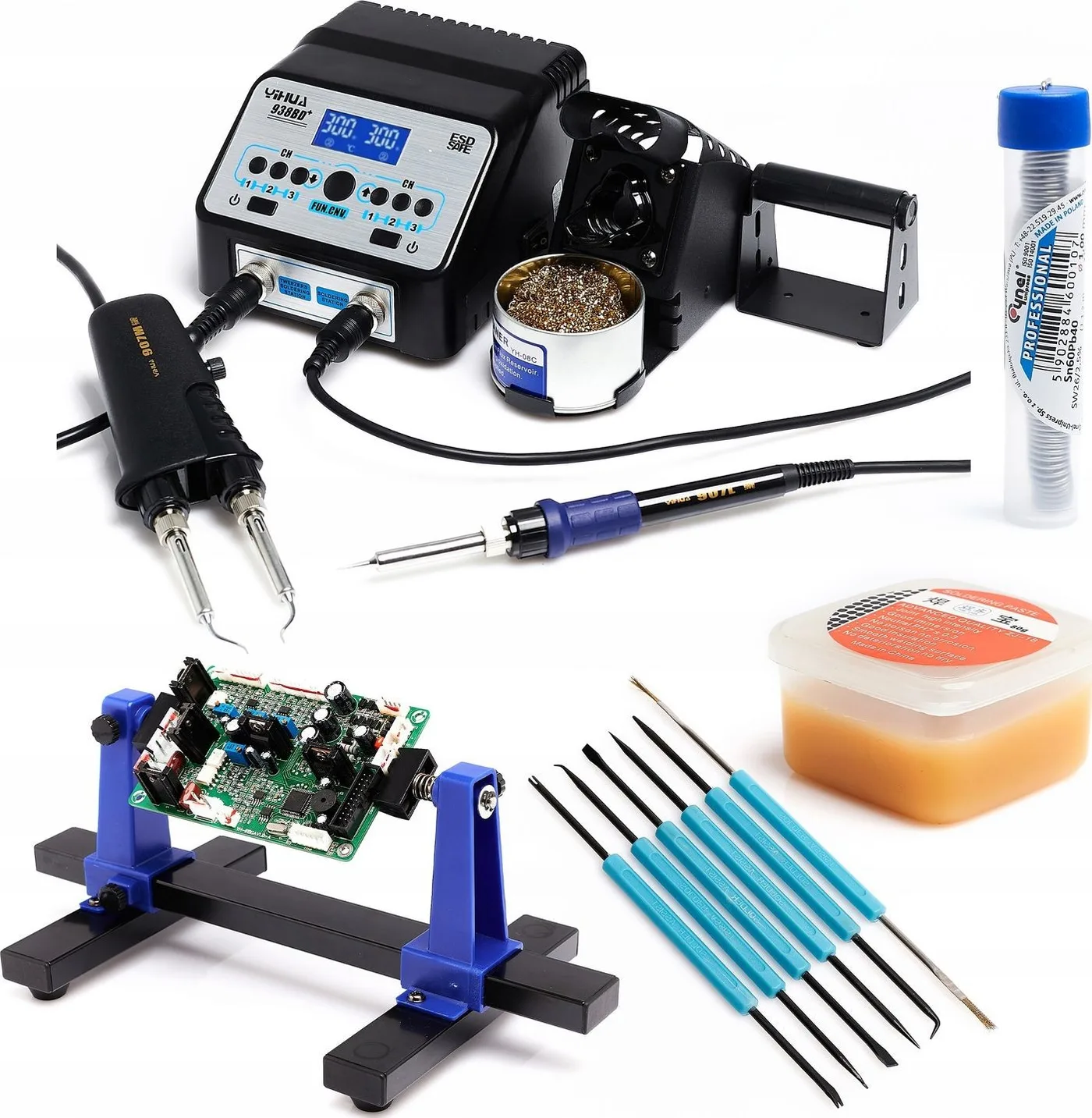 Techrebal Lötstation Yihua 938BD+ Halterung KIT5