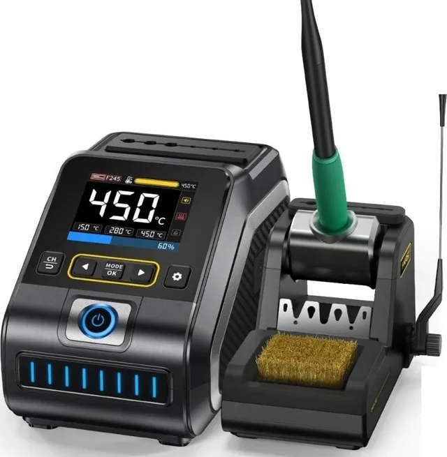 Lötstation FNIRSI DWS-200 200 W SET MIT 9 LÖTSPITZEN + 2 GRIFFEN F210/F245