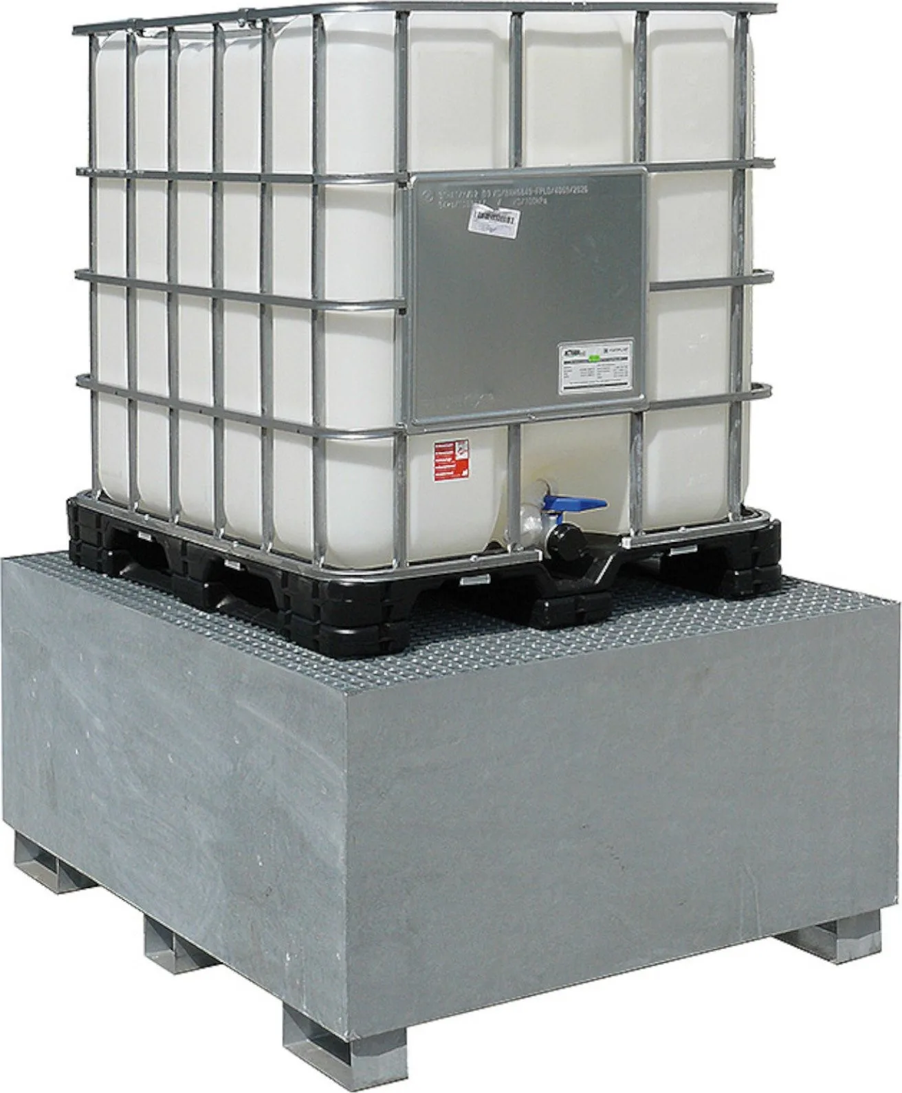 Meva Auffangwanne für den IBC-Palettenbehälter MAUZER 1000 l – verzinkt Auffangwanne für den IBC-Palettenbehälter