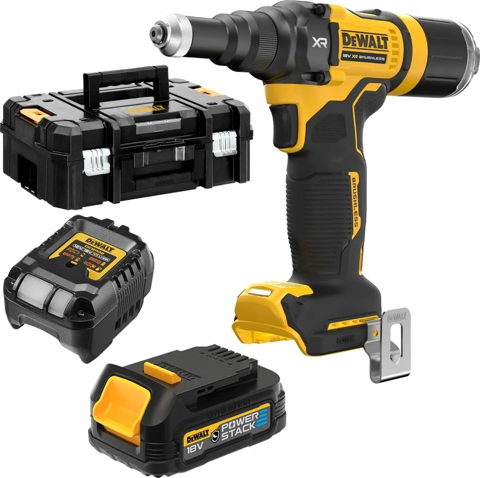 Dewalt DEWALT Nietmaschine 18 V, 10 kN, 25 mm, 1 x 1,7 Ah, GFN TSTAK DCF403E1GT