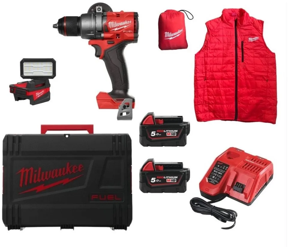 MILWAUKEE.UD.M18FPD3MC-502X SCHRAUBER + M18ALIS-0 LAMP UND SLEEVELESS
