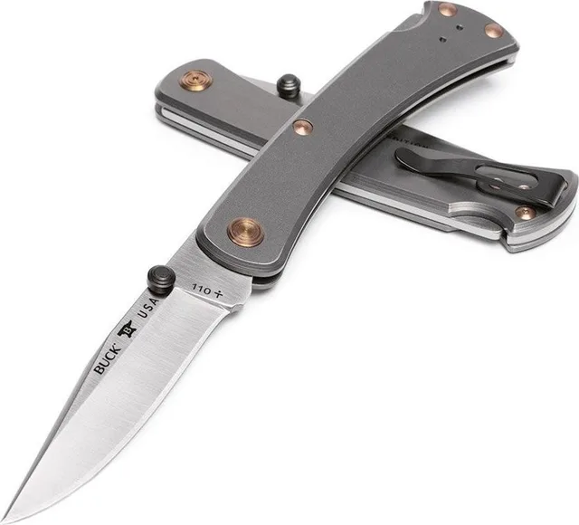 Buck Knives Buck FOLDING HUNTER TITANIUM SLIM PRO TRX 110GYSLE1 Limited Edition