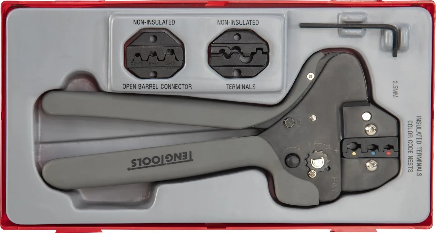Teng Tools 4-teiliges Set zum Crimpen von Kabelschuhen TTCP04 – 122470107