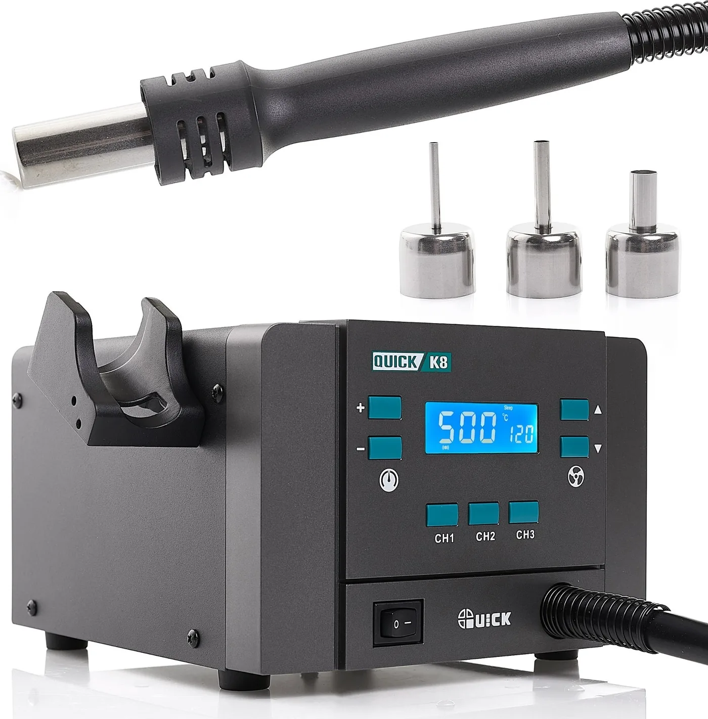 Heißluft-Lötstation Quick K8 1000 W – Nachfolger des Modells 861DW – leistungsstark